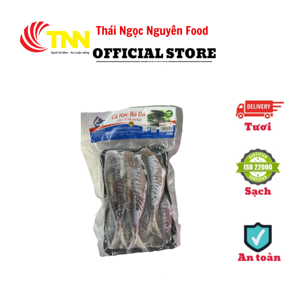 Cá Nục Bỏ Da Size 12-16 Con/Kg