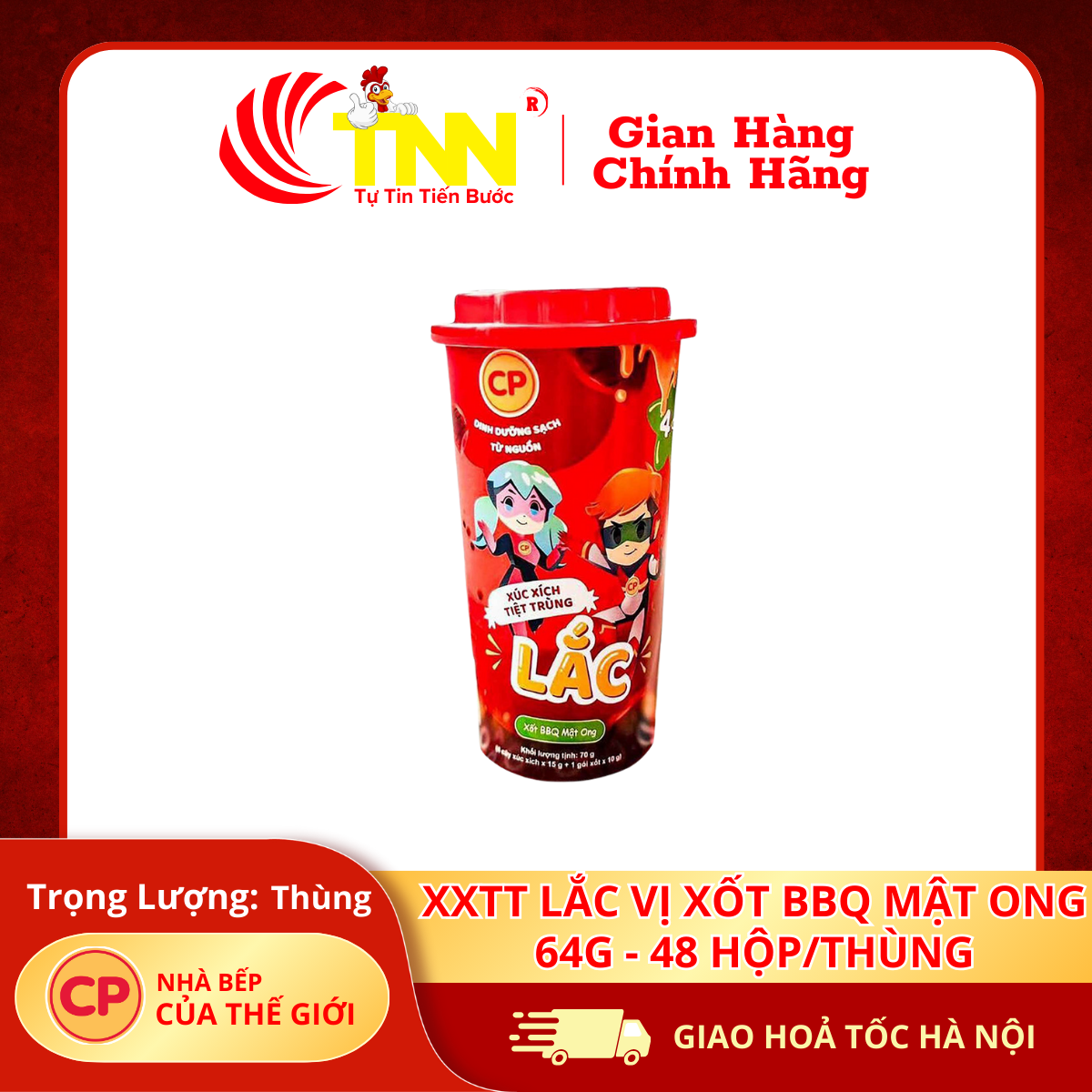 XXTT Lắc Vị Xốt BBQ mật ong 64g - 48 hộp/thùng