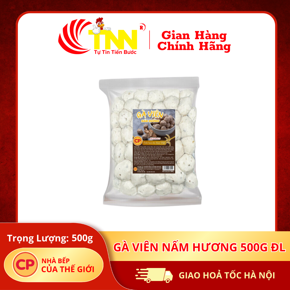 Gà viên nấm hương 500g ĐL