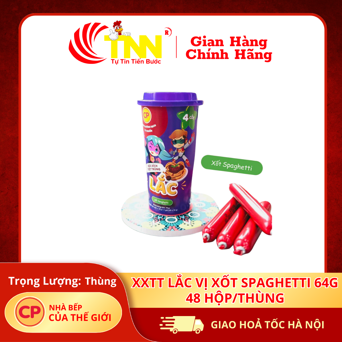 XXTT Lắc Vị Xốt Spaghetti 64g - 48 hộp/thùng