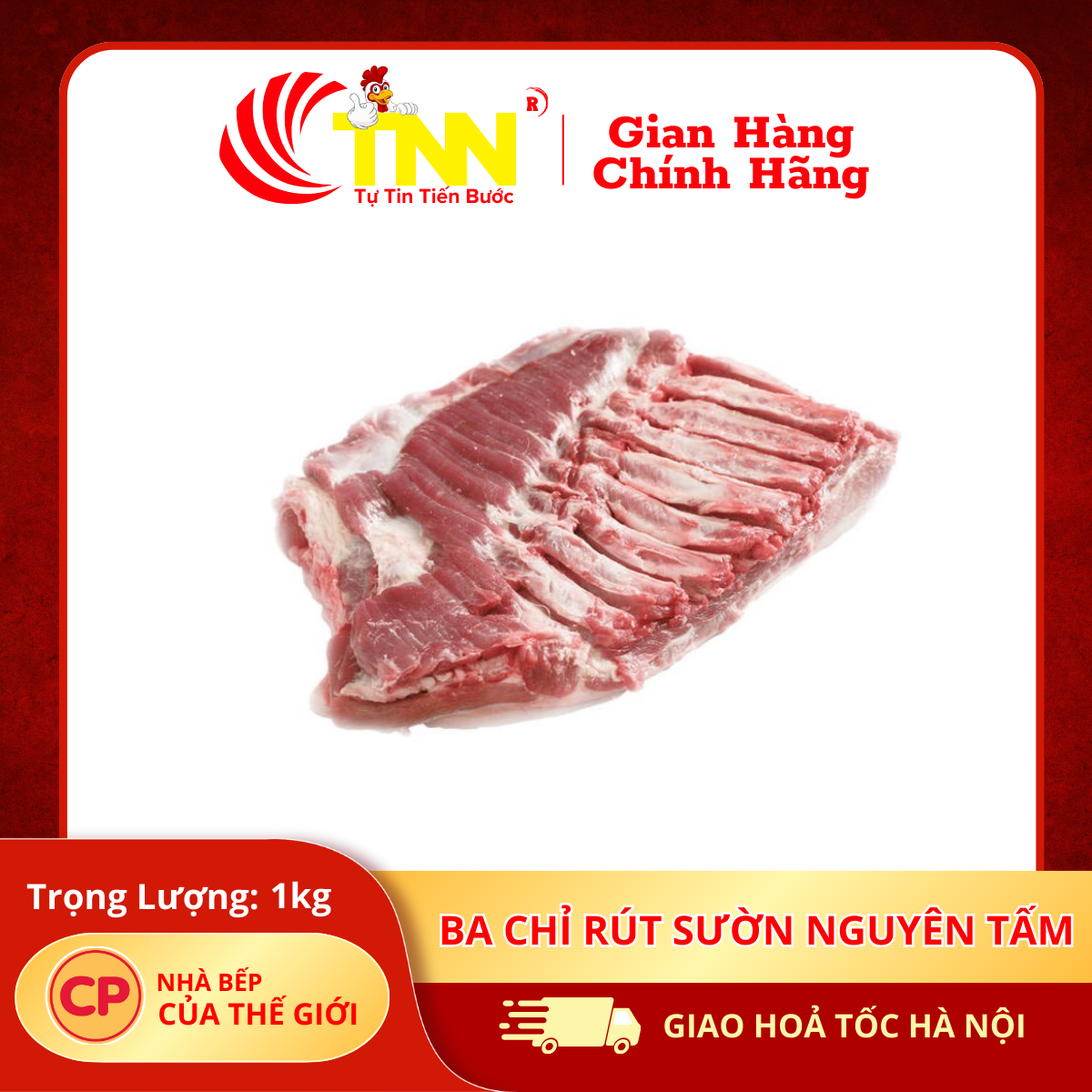 Ba chỉ rút sườn nguyên tấm