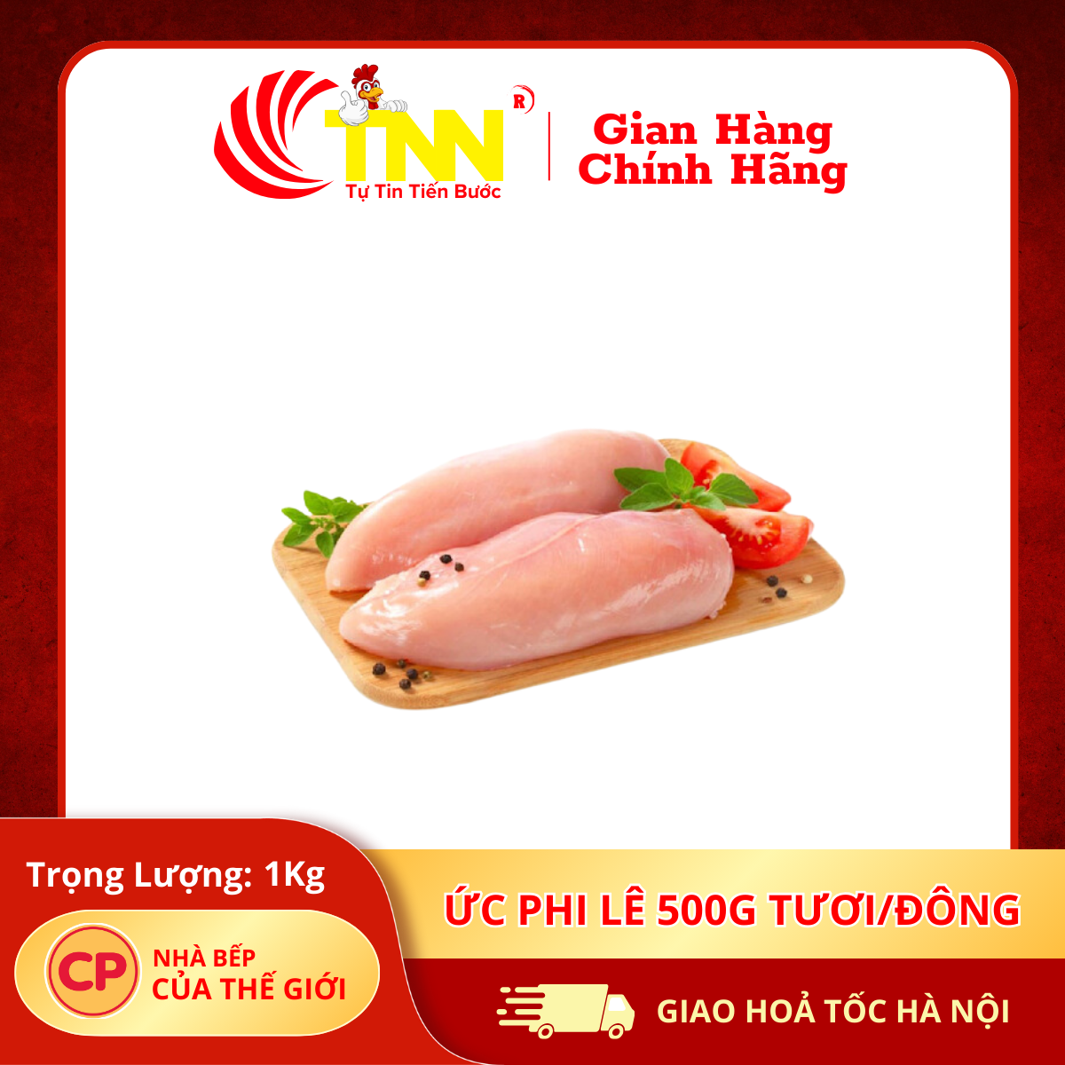 Ức phi lê 500g tươi/đông