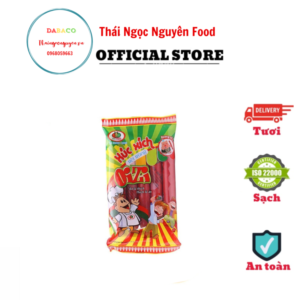 Xúc Xích Tiệt Trùng Hương Vị Heo 150G Dabaco