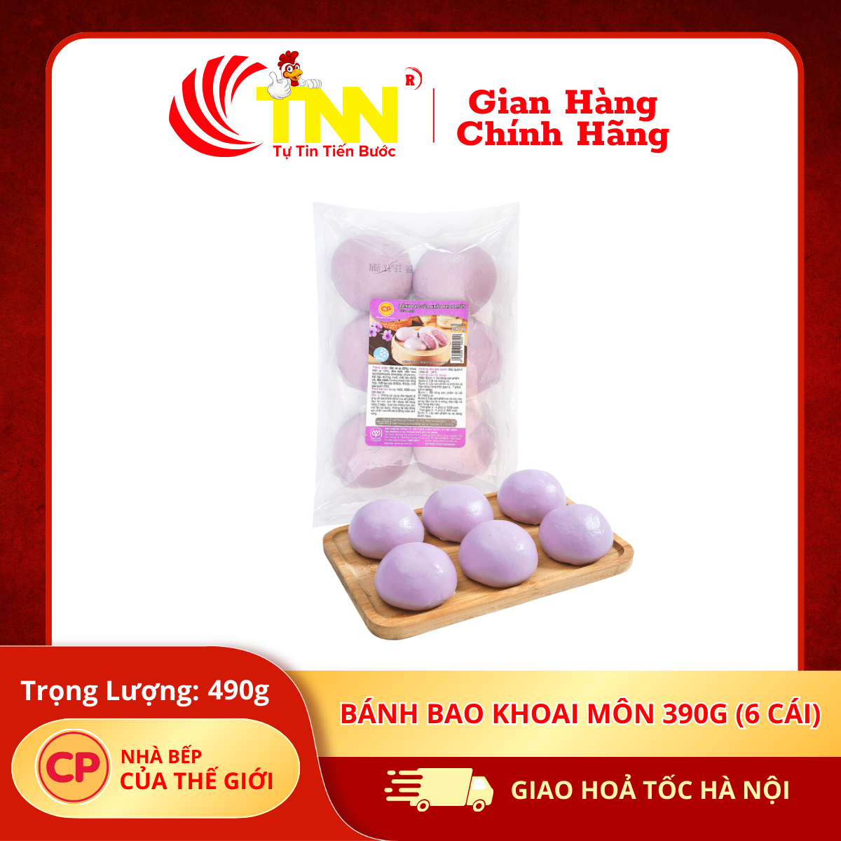 Bánh bao khoai môn 390g (6 cái)