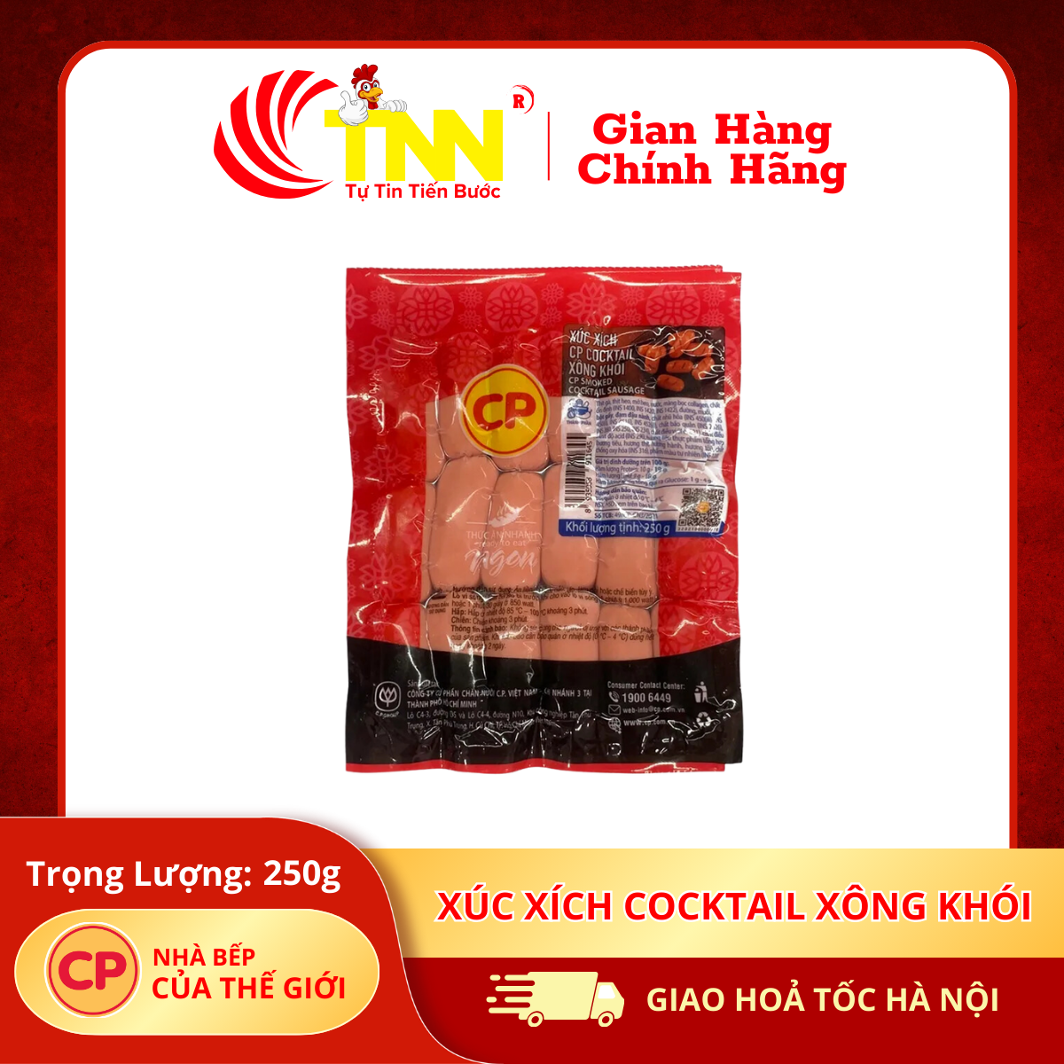 Xúc xích Cocktail xông khói 250g