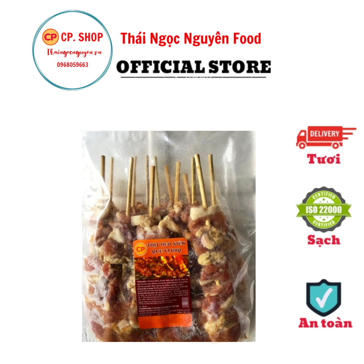 Thịt Heo Xiên BBQ 1KG ĐL