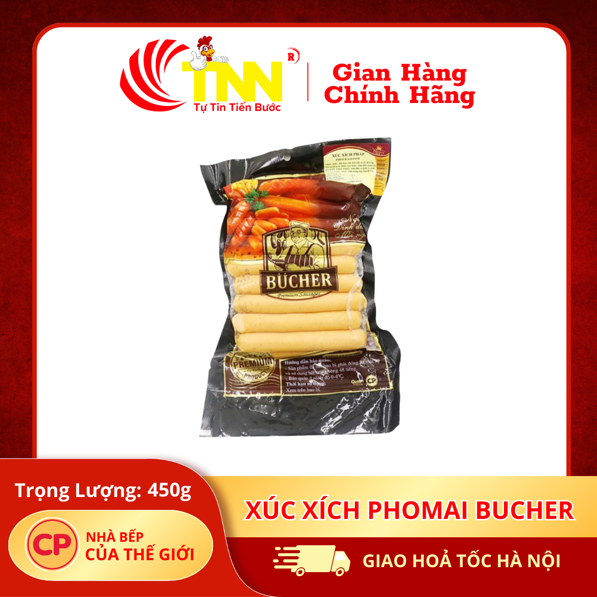 Xúc xích Phomai Bucher 450g