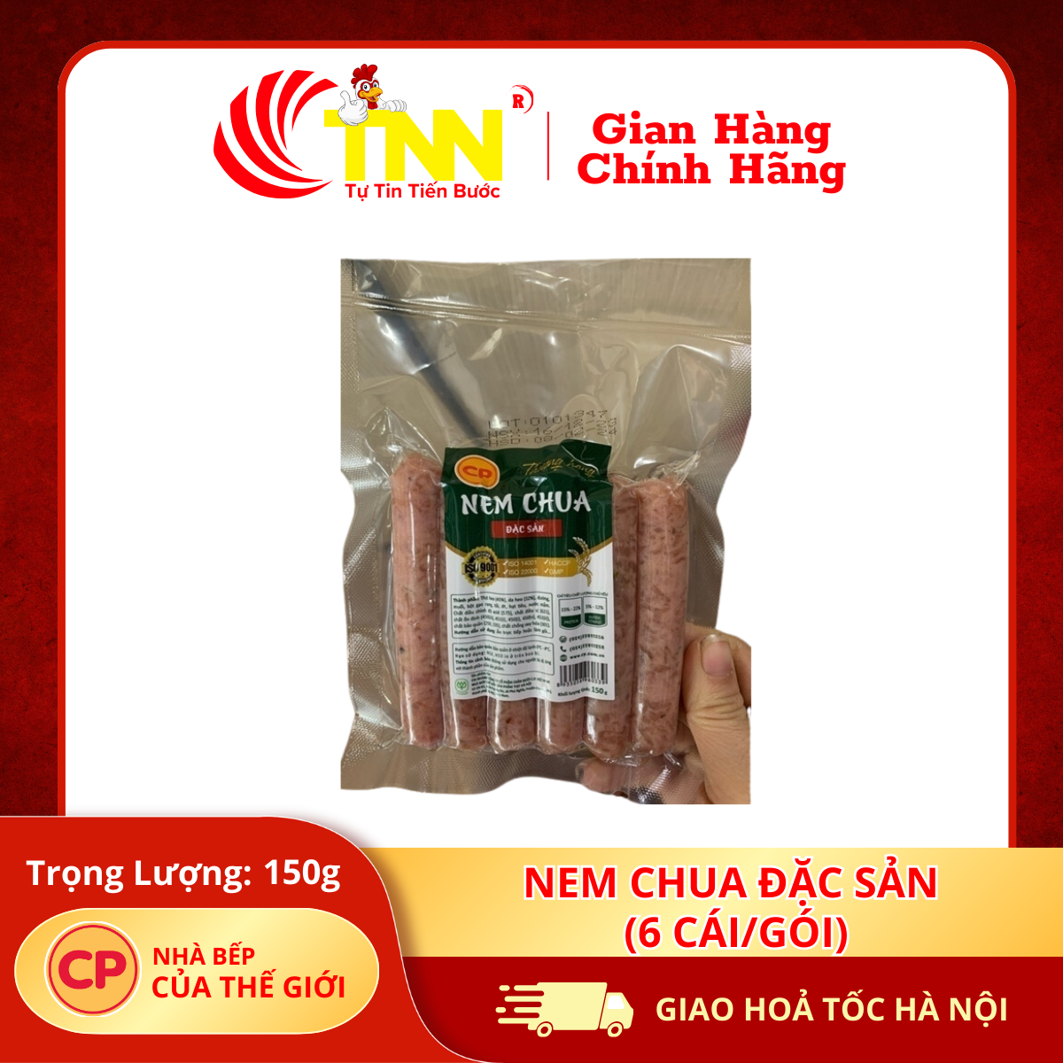 Nem chua đặc sản 150g (6 cái/gói)