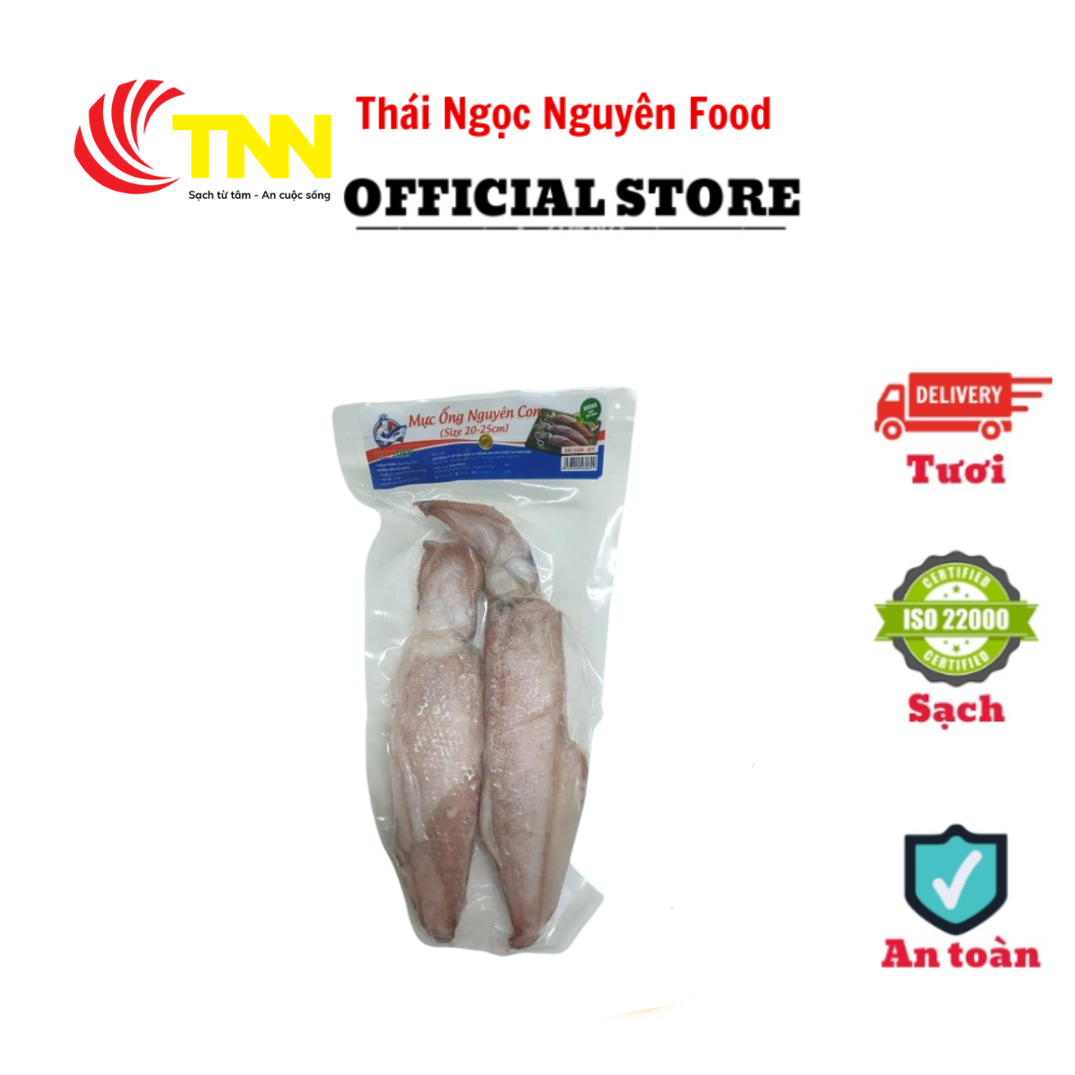 Mực Ống Nguyên Con (size 20-25cm)