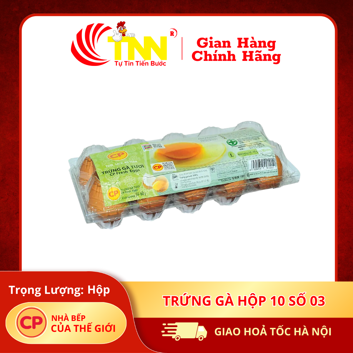 Trứng gà hộp 10 số 03