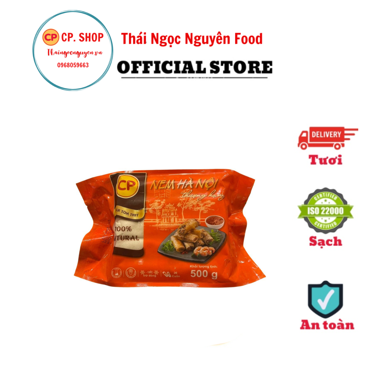 Nem HN Tôm Thịt 500G (20 cái)